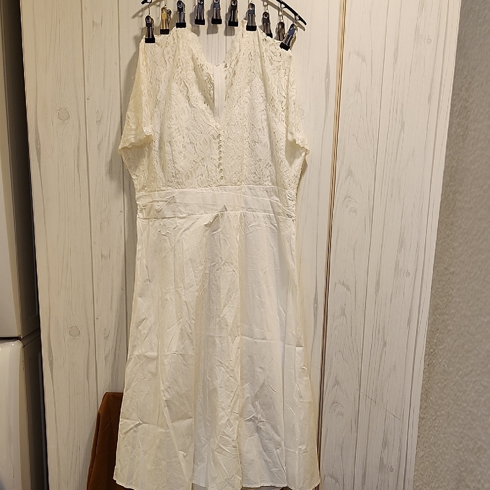 Zara Elegant White Lace Wedding Dress